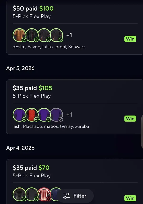 Member winning slip