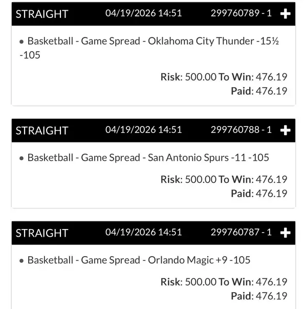 Member winning slip