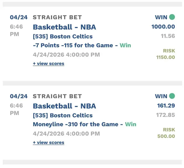 Member winning slip