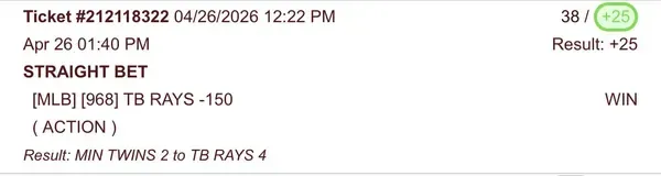 Member winning slip