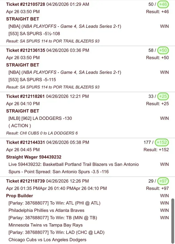 Member winning slip