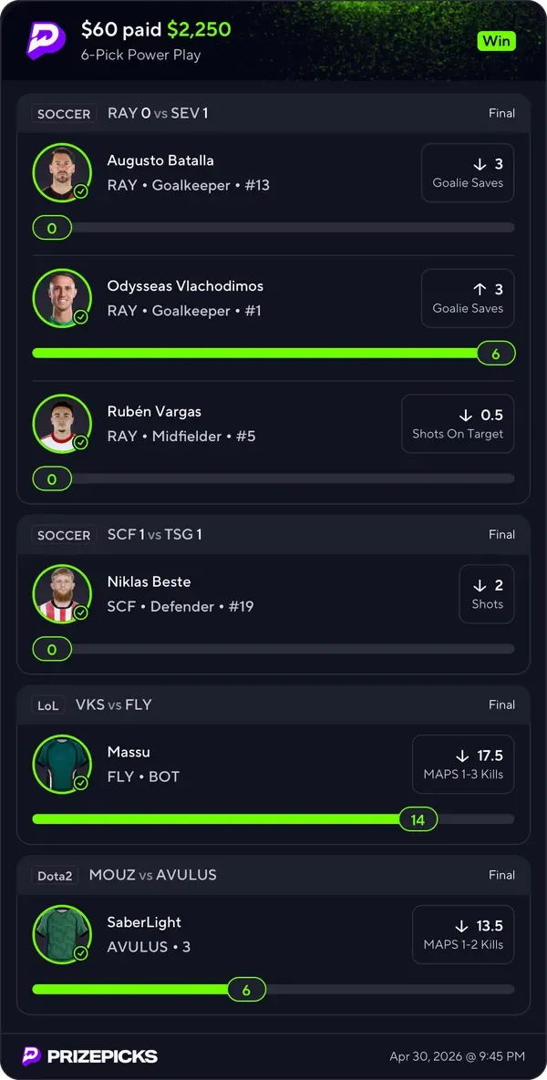 Member winning slip