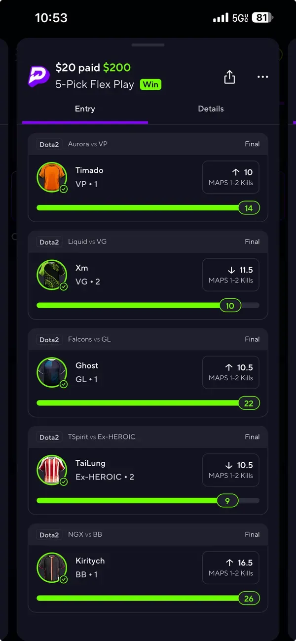 Member winning slip