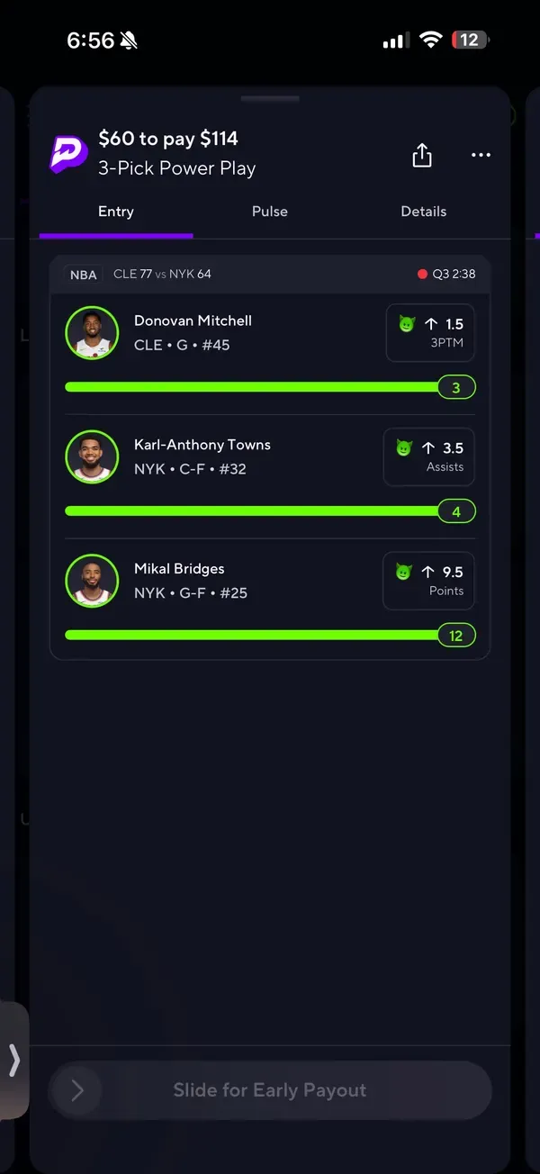 Member winning slip