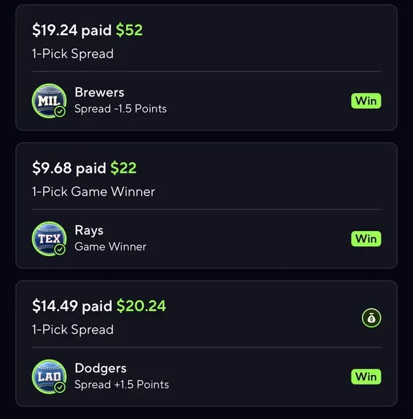 Member winning slip