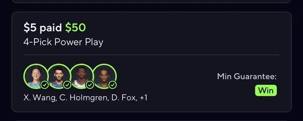 Member winning slip