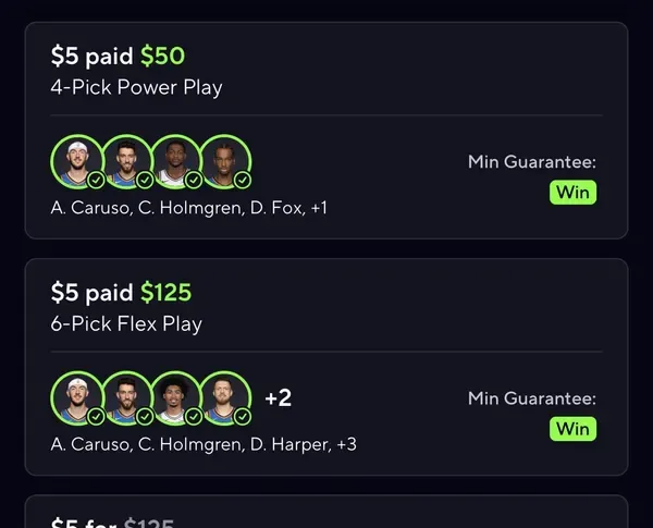 Member winning slip