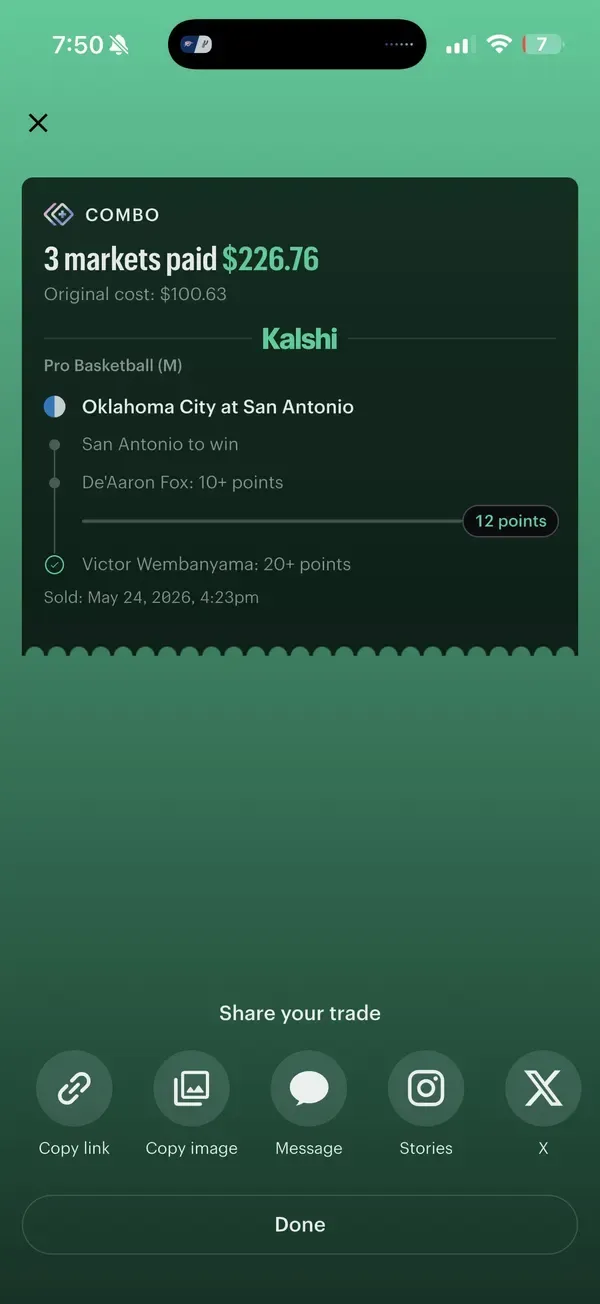 Member winning slip