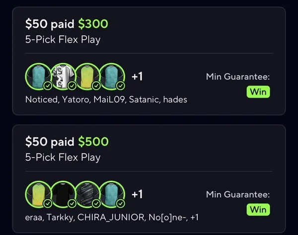 Member winning slip