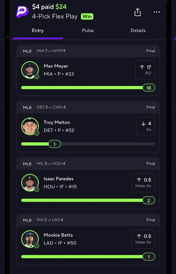 Member winning slip