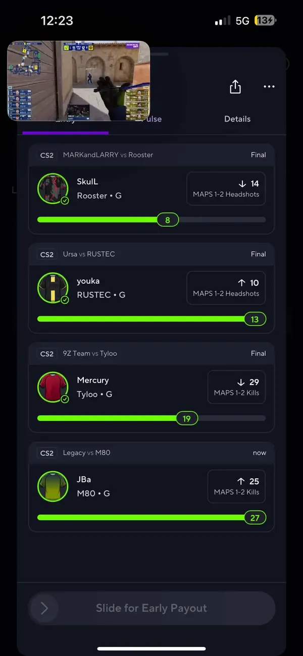 Member winning slip