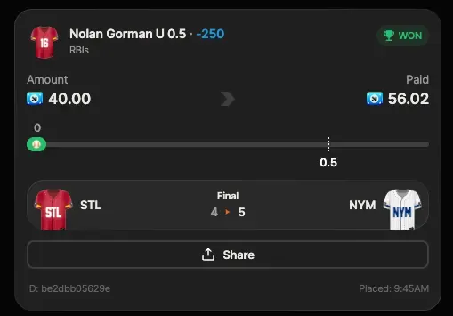 Member winning slip
