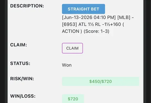 Member winning slip