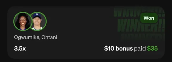Member winning slip