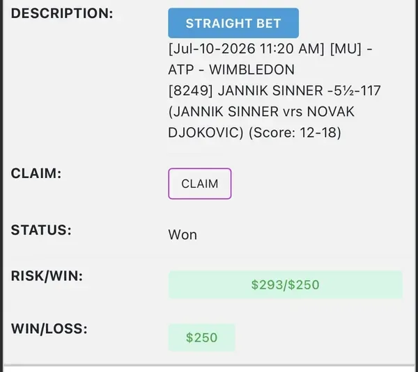 Member winning slip