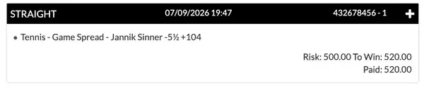 Member winning slip