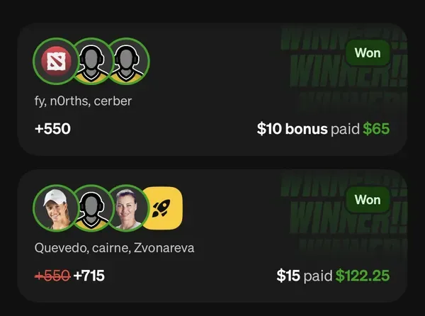 Member winning slip