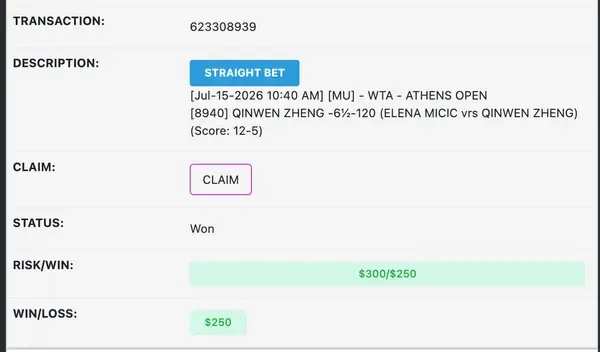 Member winning slip